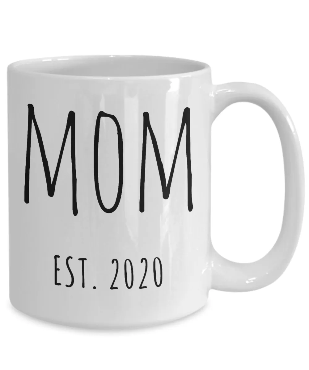 New Mom Est 2020 Mug Expecting Mom Baby Shower Gifts for New Parents Mother's Day Mugs