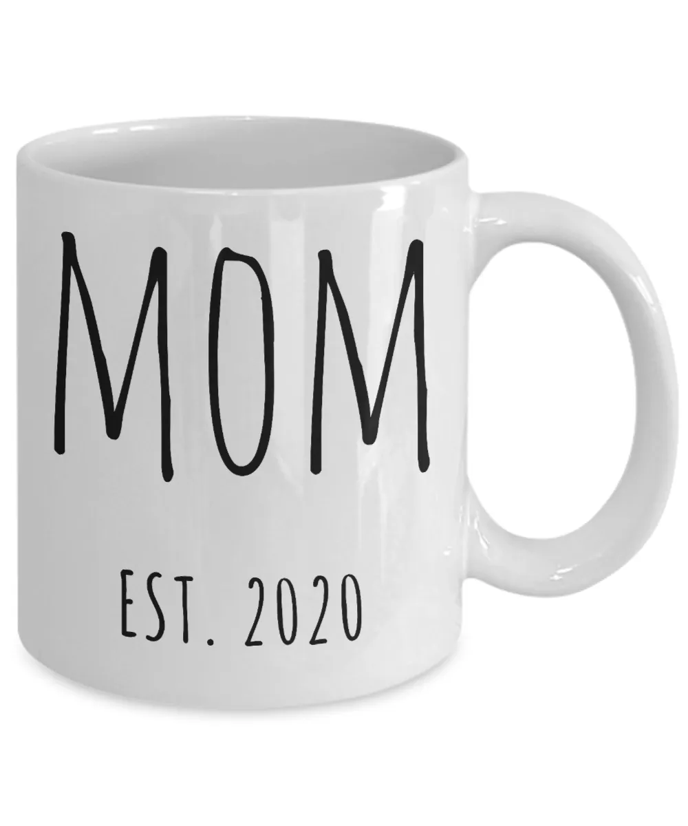 New Mom Est 2020 Mug Expecting Mom Baby Shower Gifts for New Parents Mother's Day Mugs
