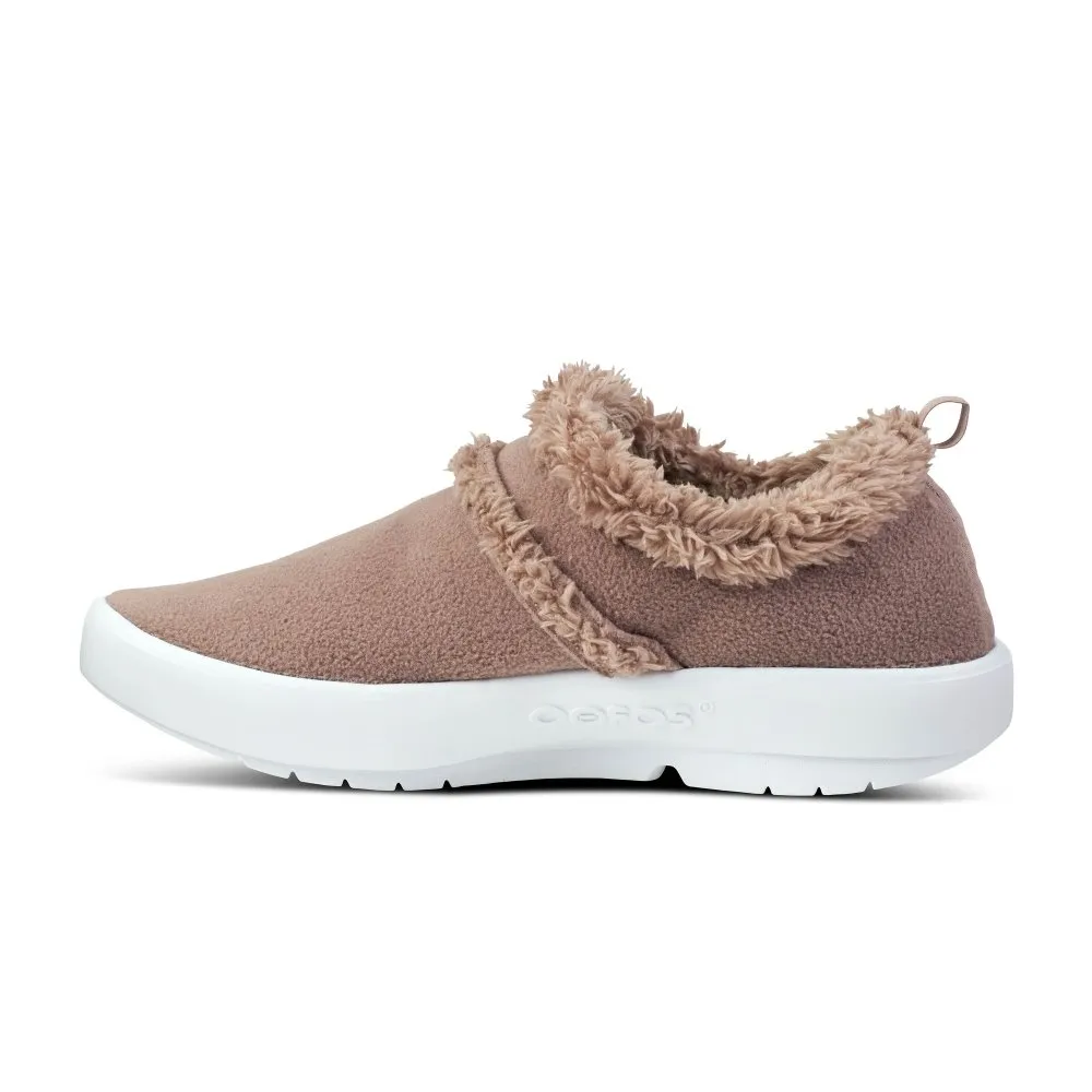 OOFOS Women's OOcoozie Low - Chocolate Sherpa