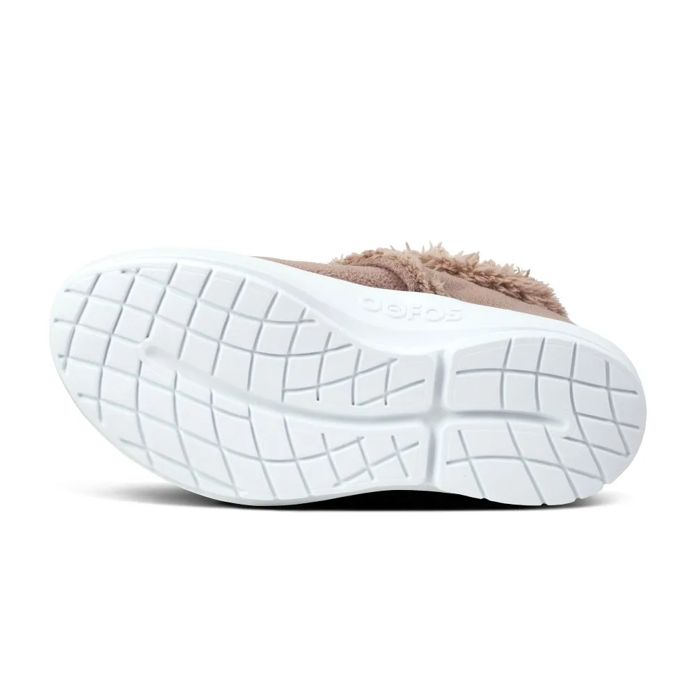 OOFOS Women's OOcoozie Low - Chocolate Sherpa