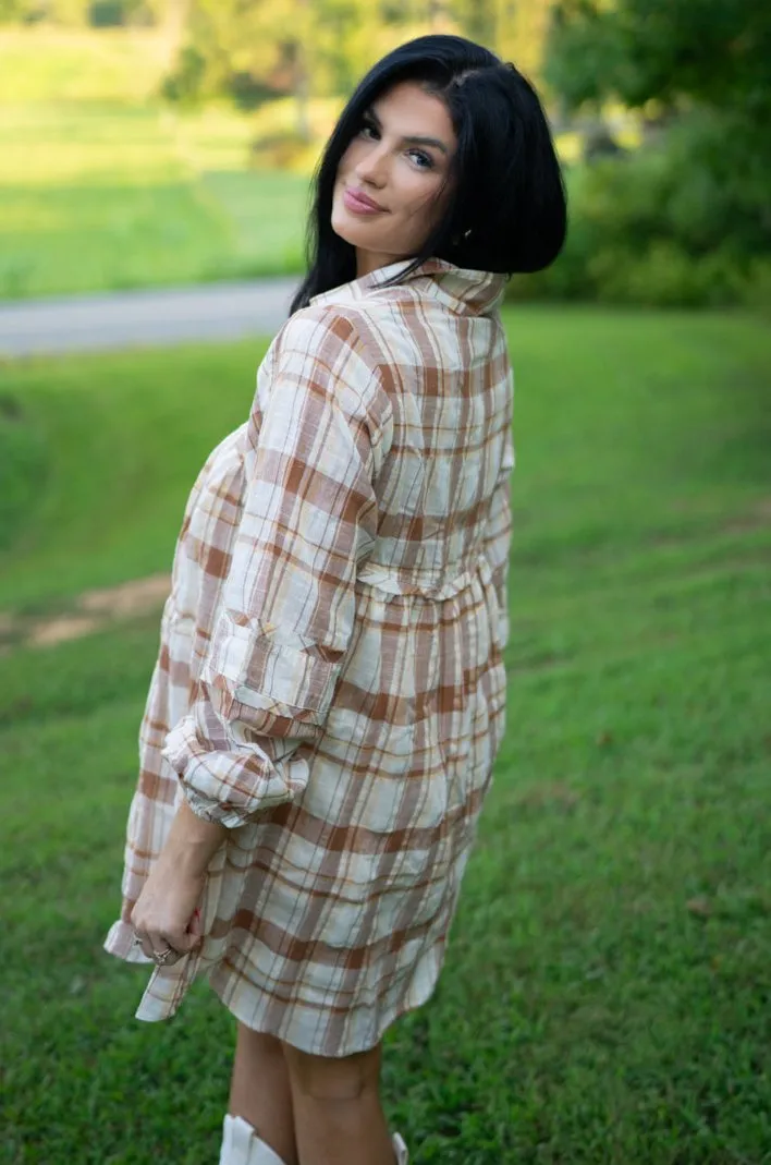 Plaid Babydoll Dress