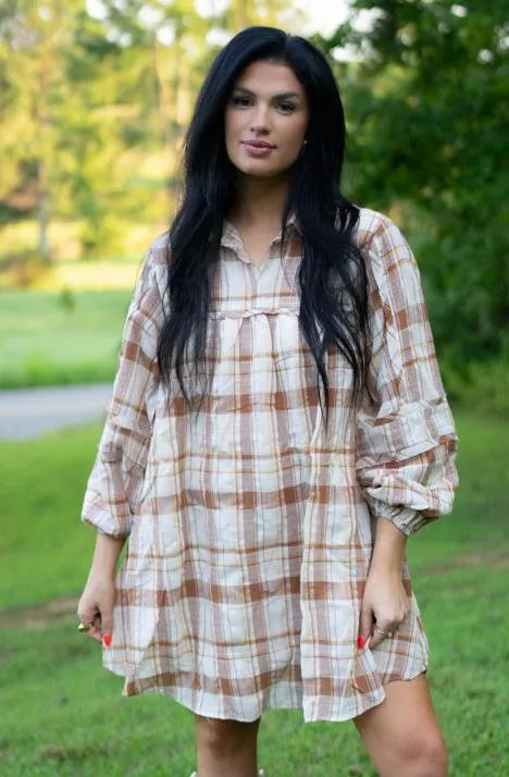 Plaid Babydoll Dress