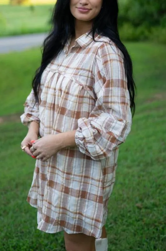 Plaid Babydoll Dress