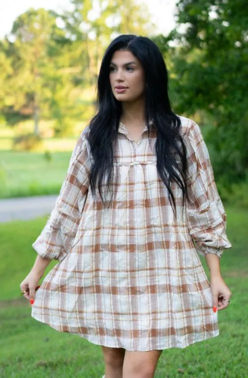 Plaid Babydoll Dress
