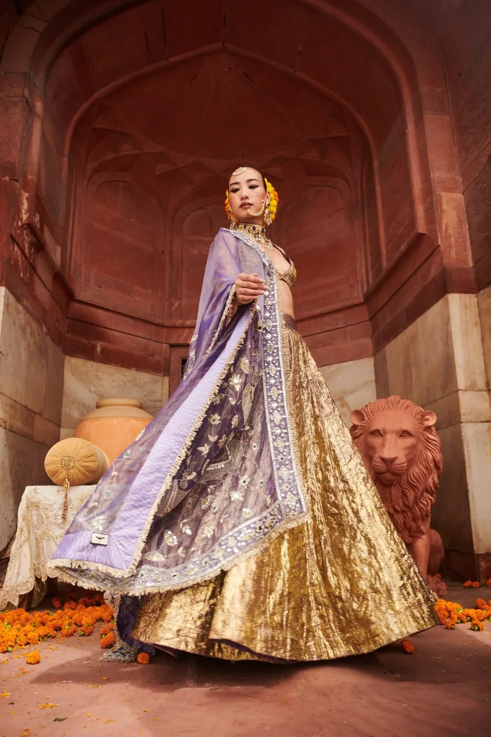 Purple Lampi Gota Lehenga Set