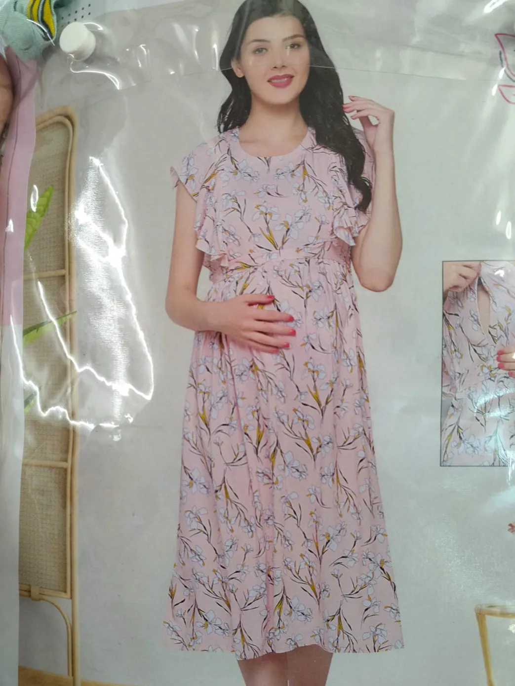 Rayon Maternity and feeding dress