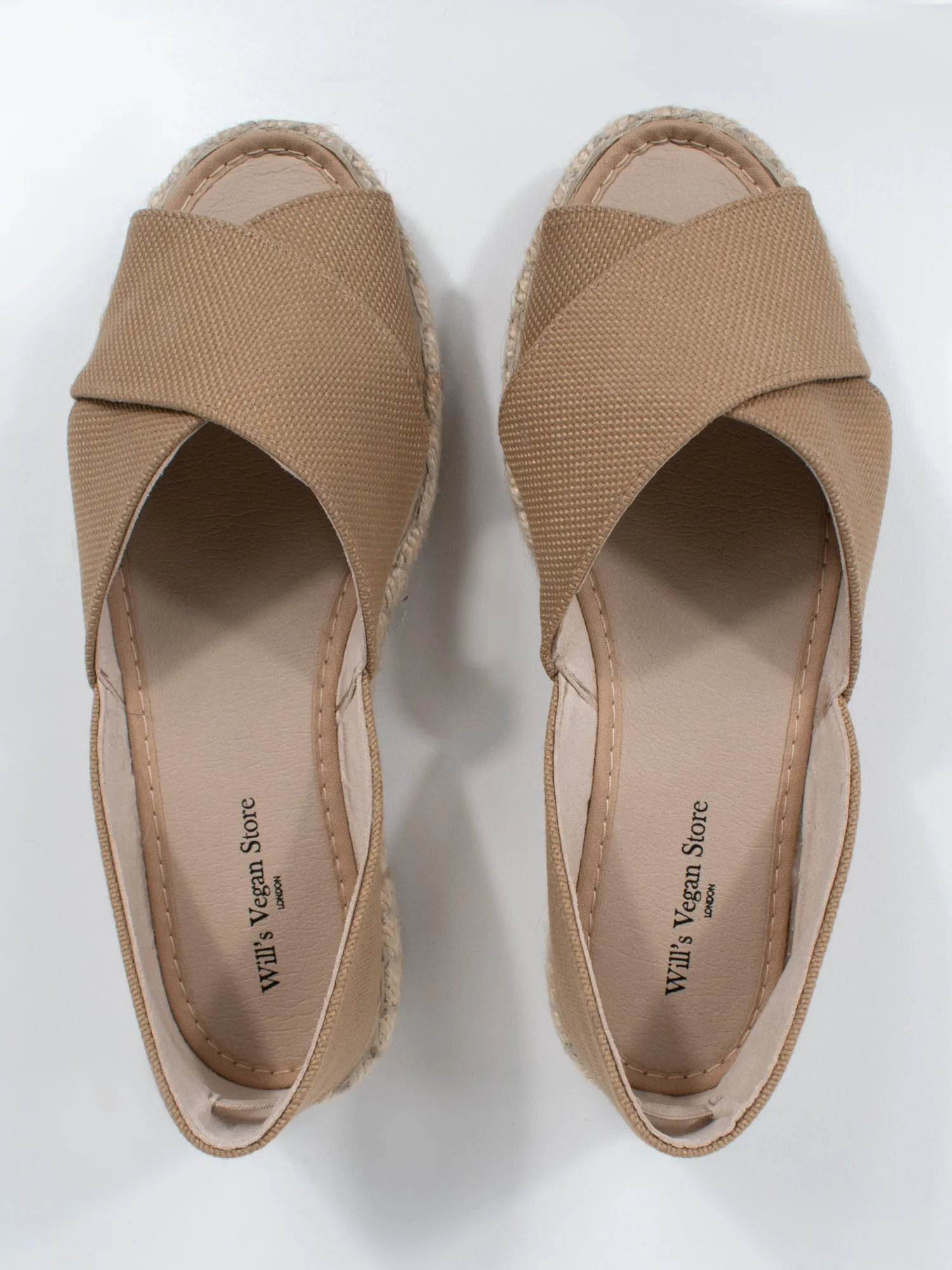 Recycelte Espadrille mit überkreuzten Riemen