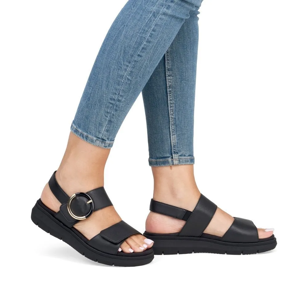 Remonte Jocelyn D2K50 Black Leather Sandal (Women's)