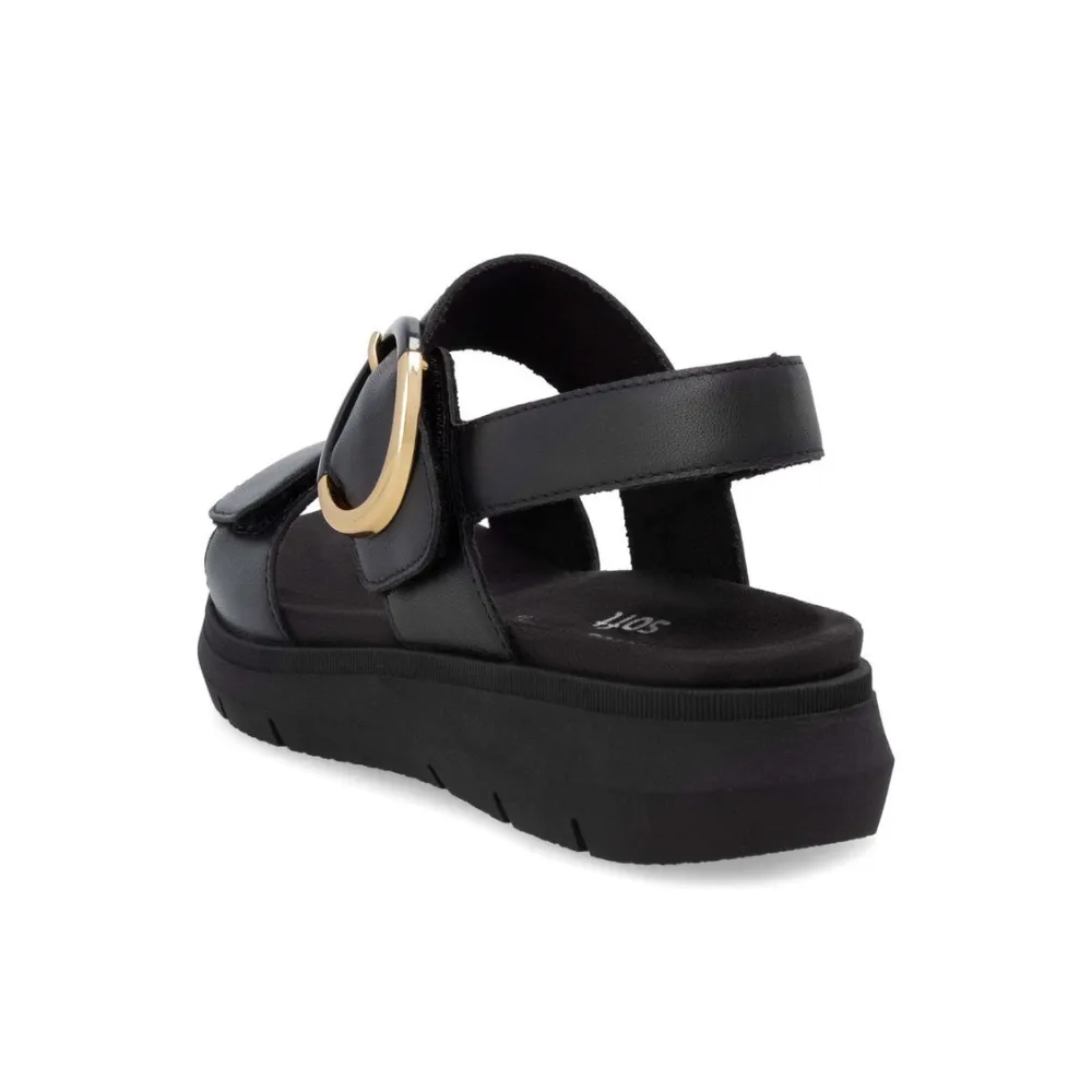 Remonte Jocelyn D2K50 Black Leather Sandal (Women's)