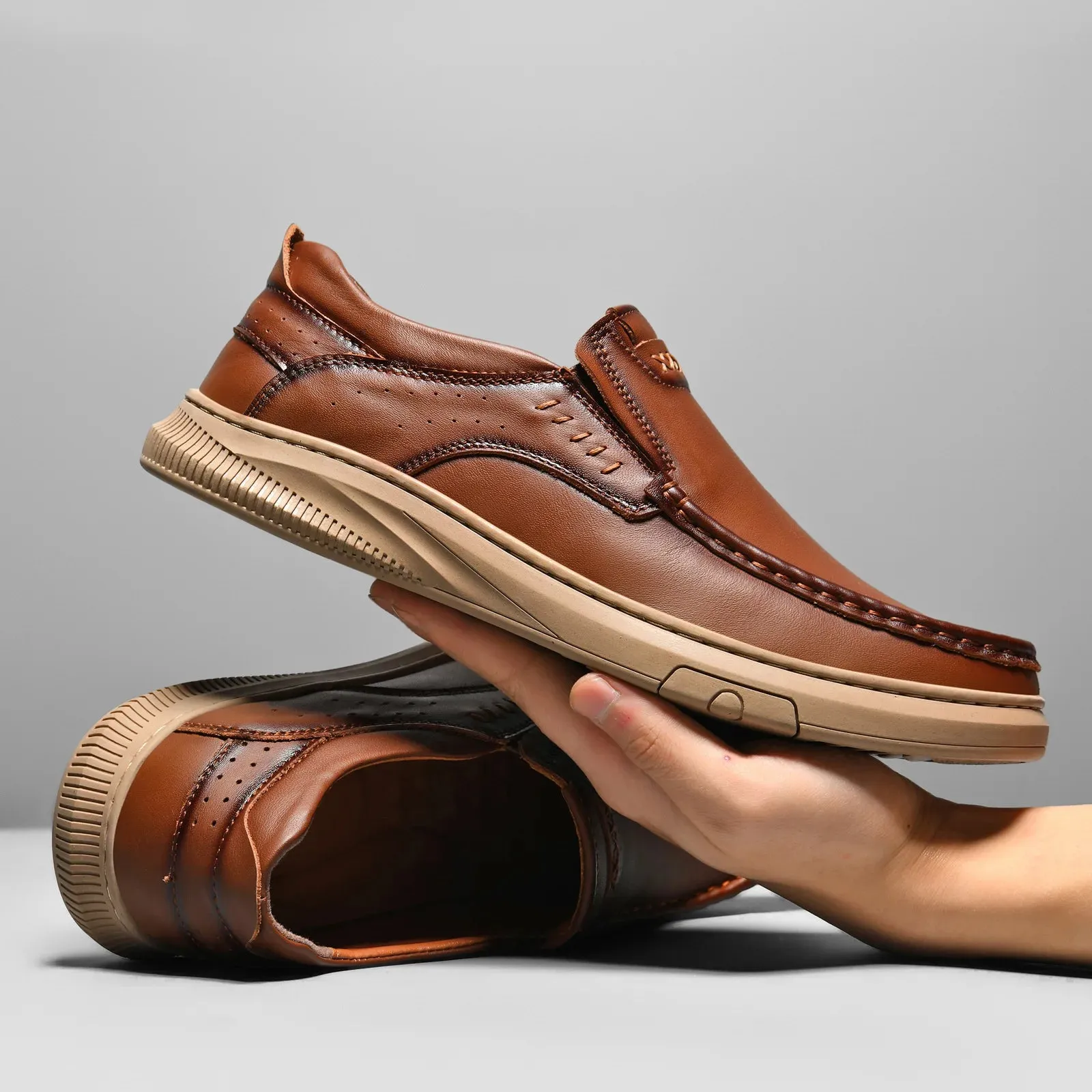 Richard Leather Slip-On Loafers