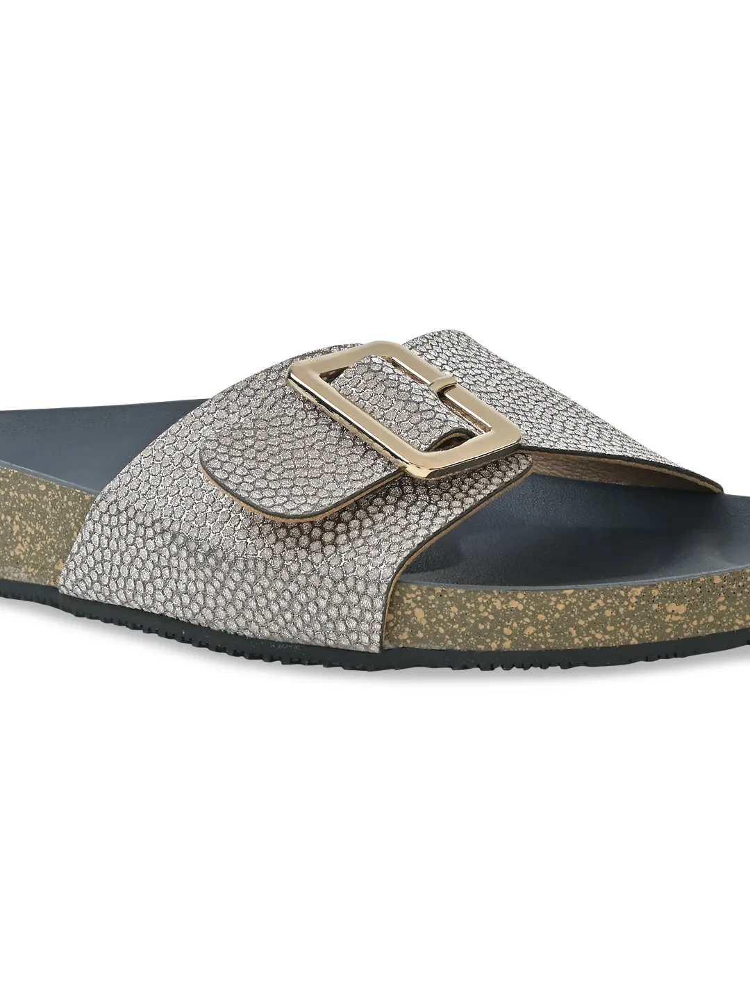 Rocia By Regal Antique Gold Women Slider Flats