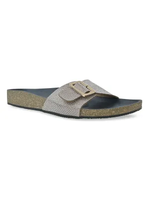 Rocia By Regal Antique Gold Women Slider Flats