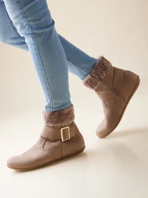 Rocia By Regal Beige Women Ankle Length Suede Boots