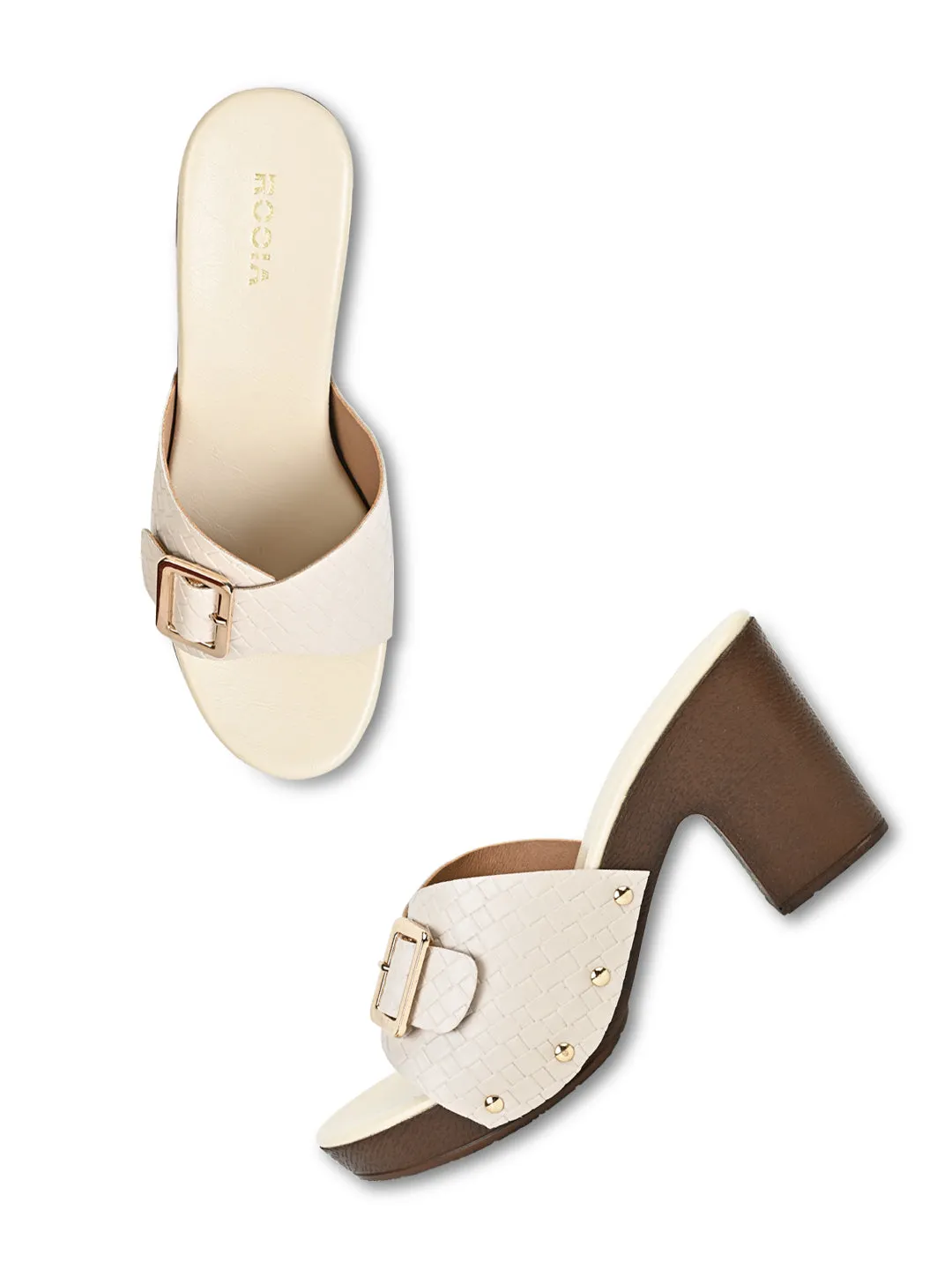Rocia By Regal Beige Women Casual Chatai Block Heel