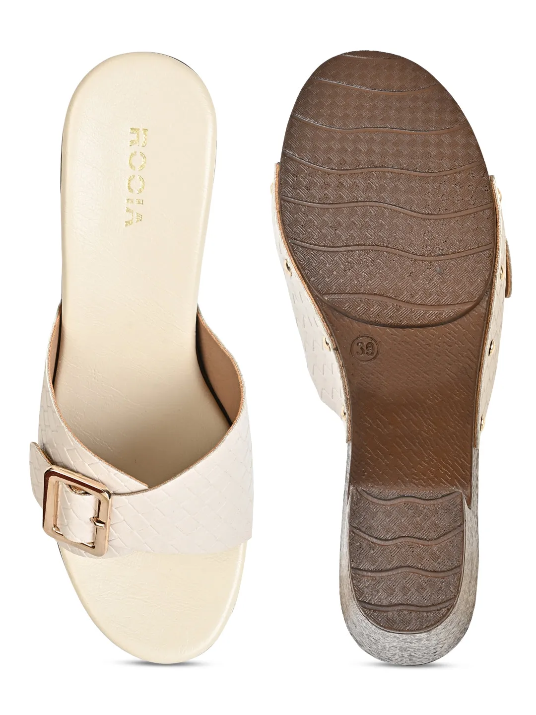 Rocia By Regal Beige Women Casual Chatai Block Heel