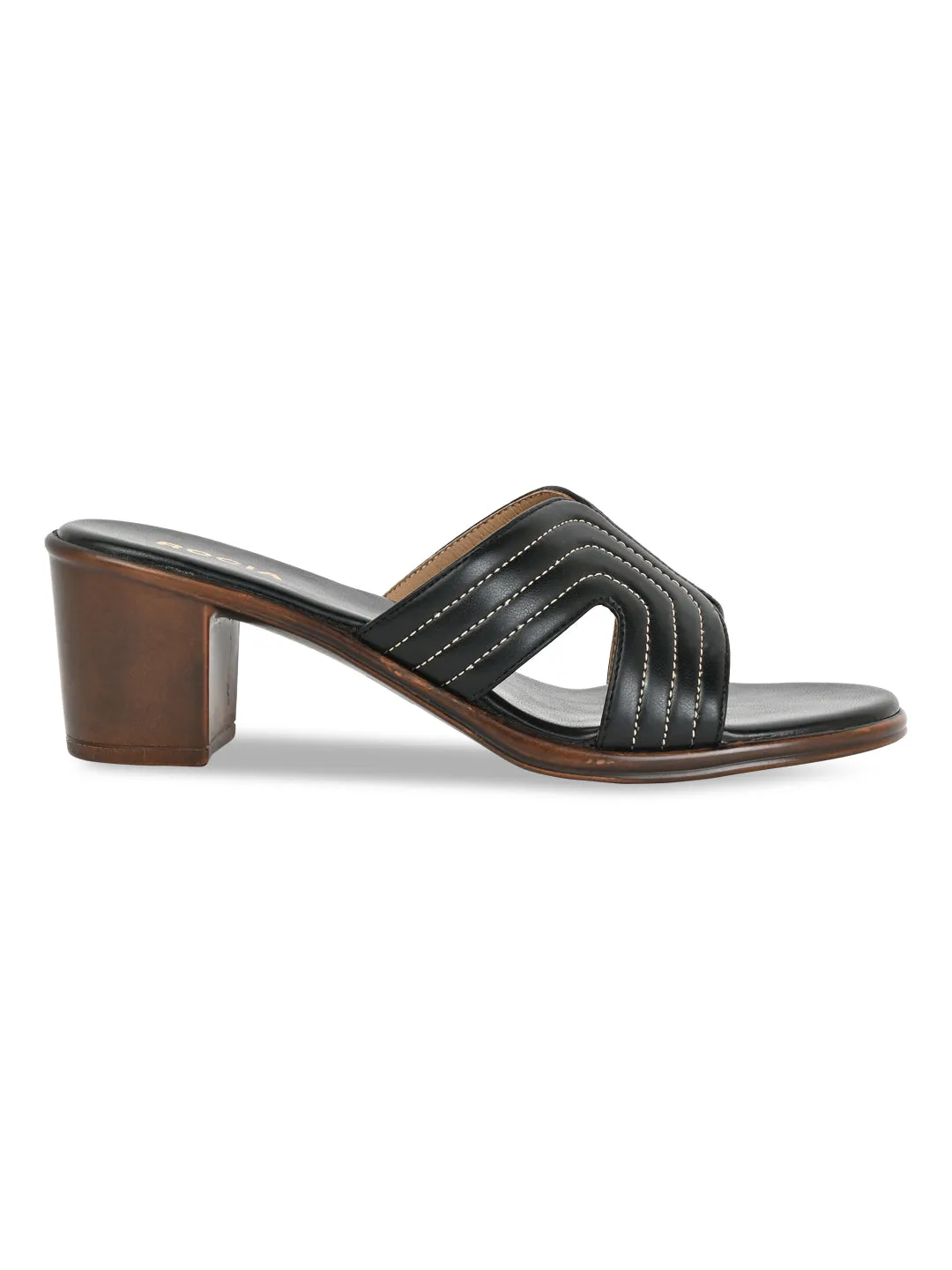 Rocia By Regal Black Women Block Heel Sandals