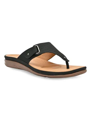 Rocia By Regal Black Women Casual Laser Cut Flats