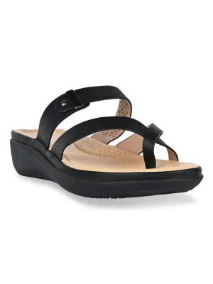 Rocia By Regal Black Women Classic Laser Cut Flats