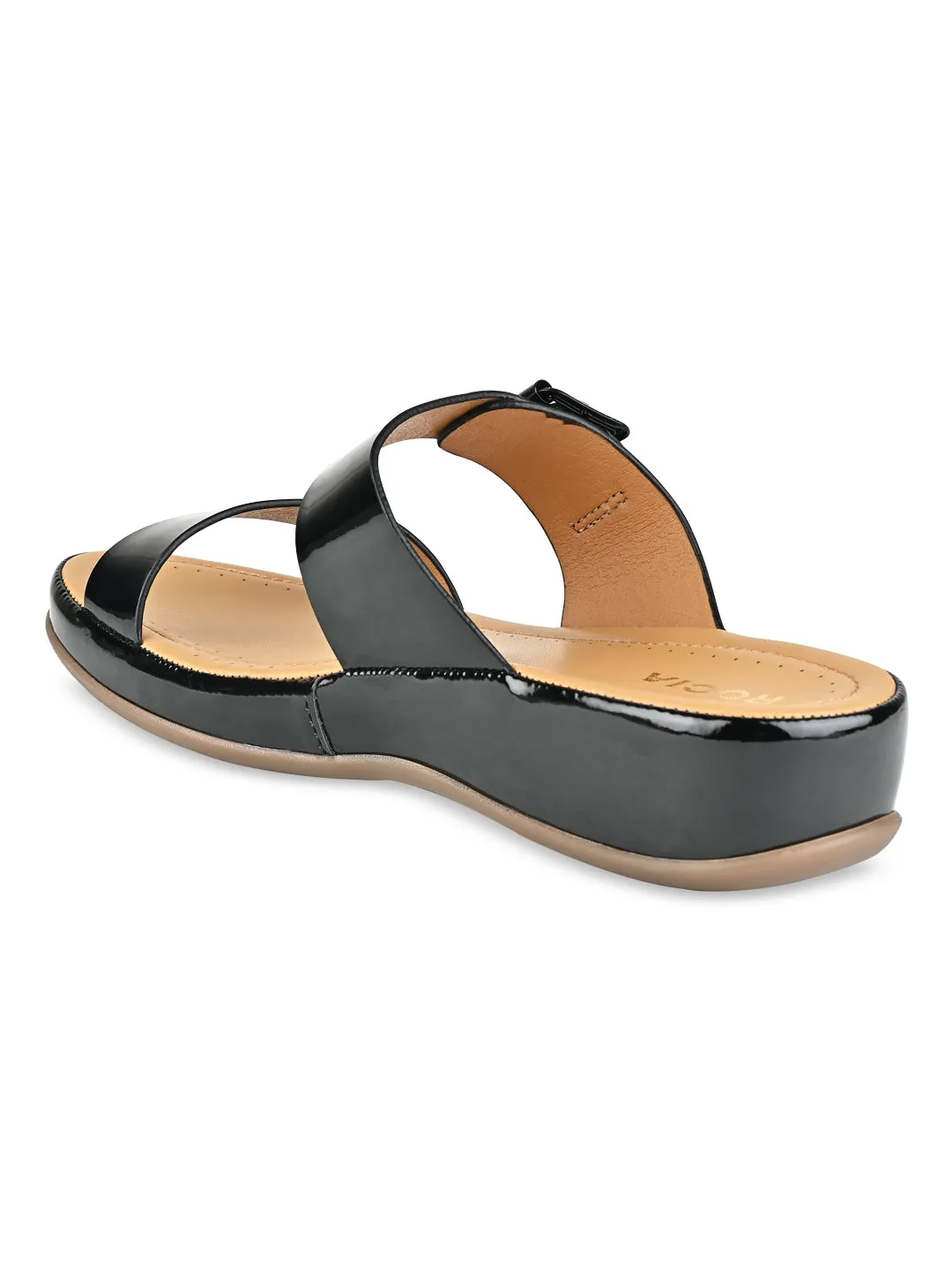 Rocia By Regal Black Women Patent Casual Flats