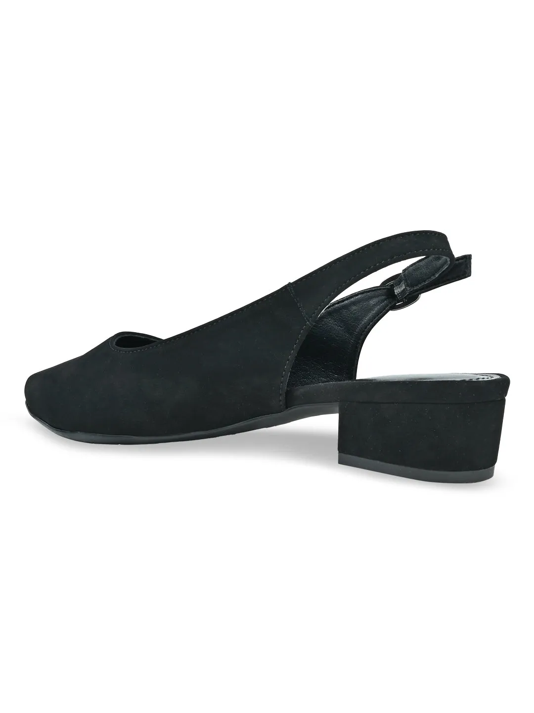 Rocia By Regal Black Women Sling Back Pumps