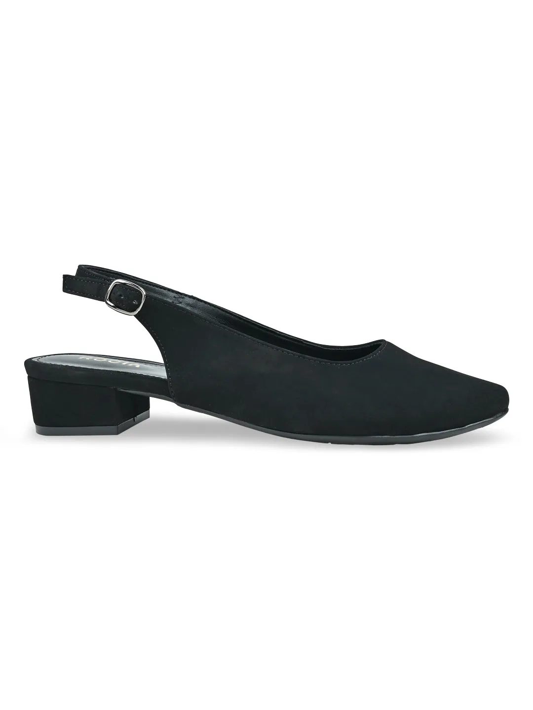 Rocia By Regal Black Women Sling Back Pumps
