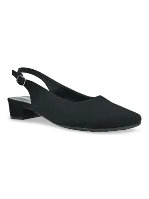 Rocia By Regal Black Women Sling Back Pumps