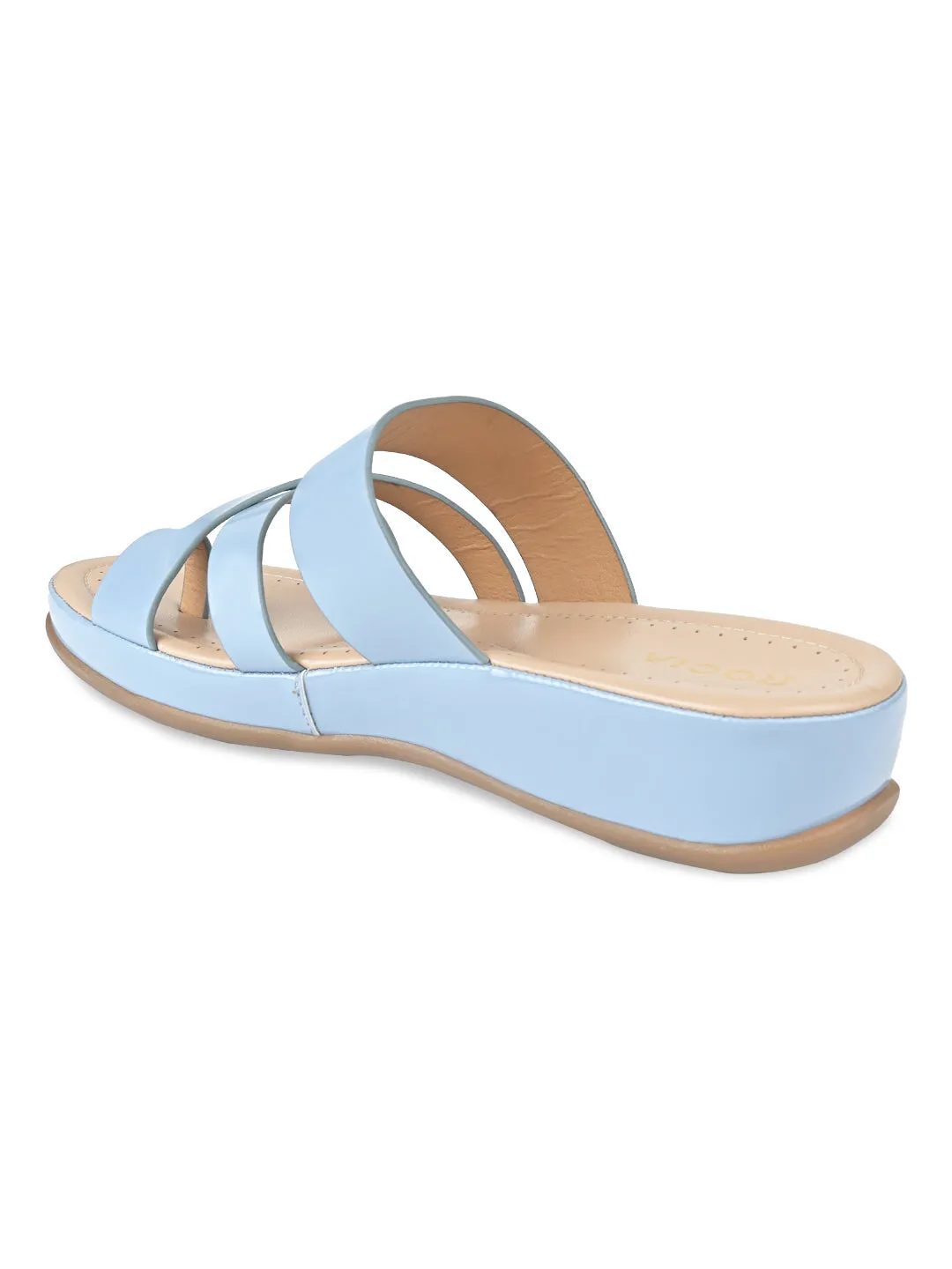 Rocia By Regal Blue Women Comfort Patent Flats