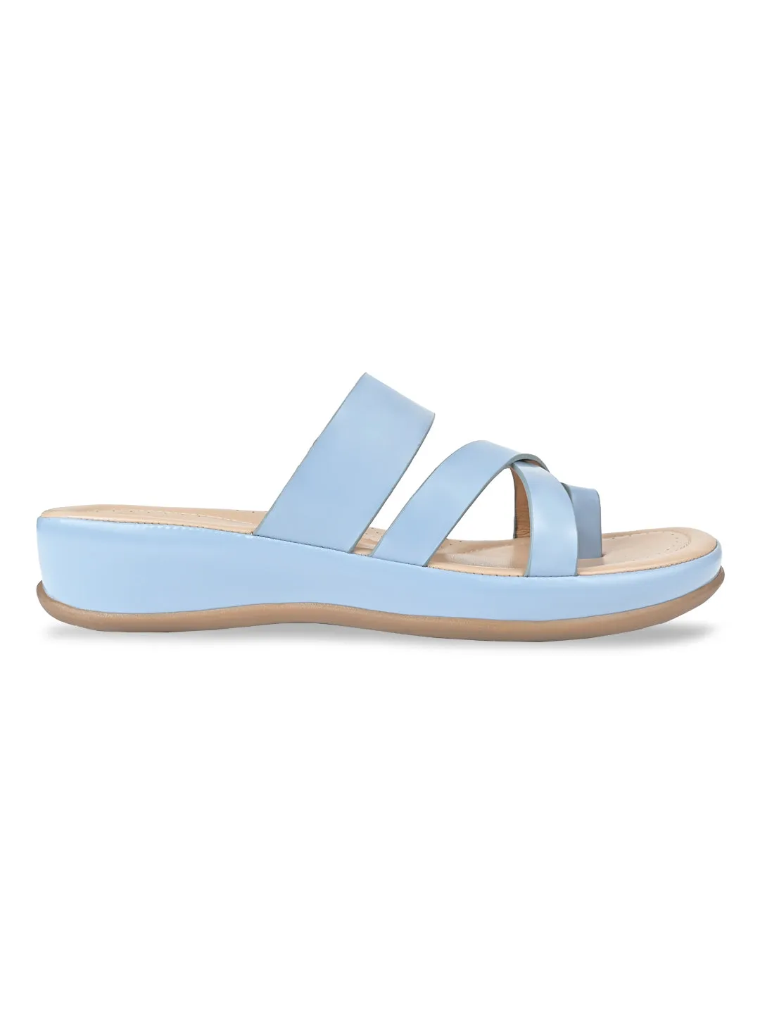 Rocia By Regal Blue Women Comfort Patent Flats