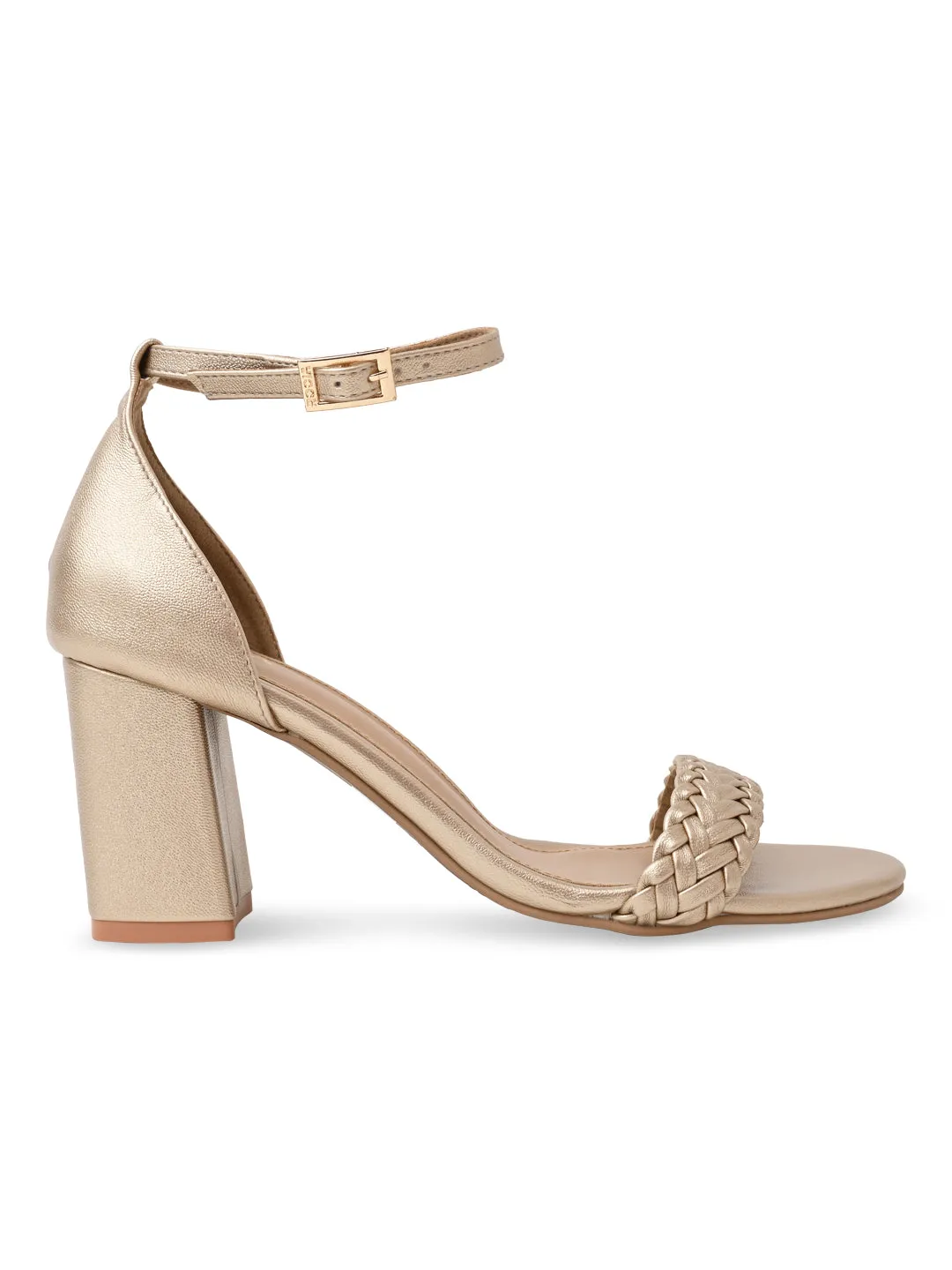 Rocia By Regal Gold Women Braided Counter Back Sandals