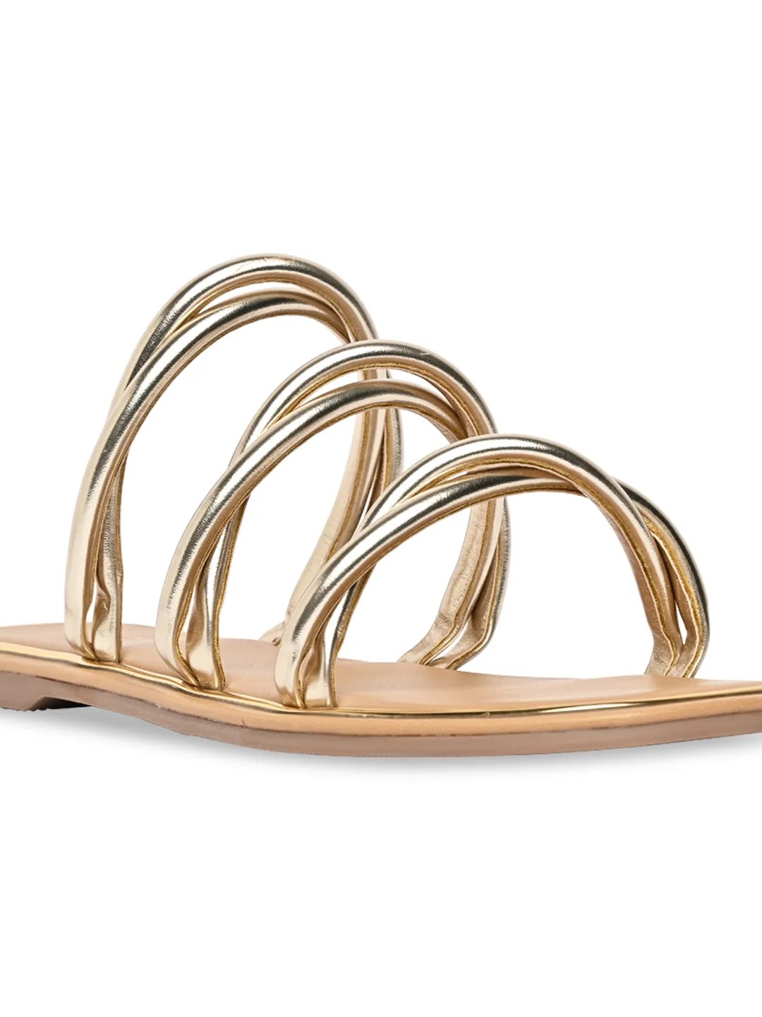 Rocia By Regal Gold Women Casual Flat Sandals
