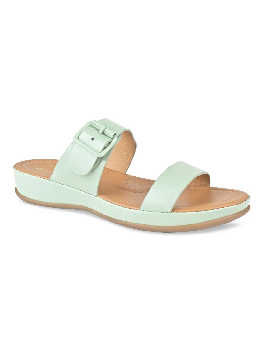 Rocia By Regal Green Women Patent Casual Flats