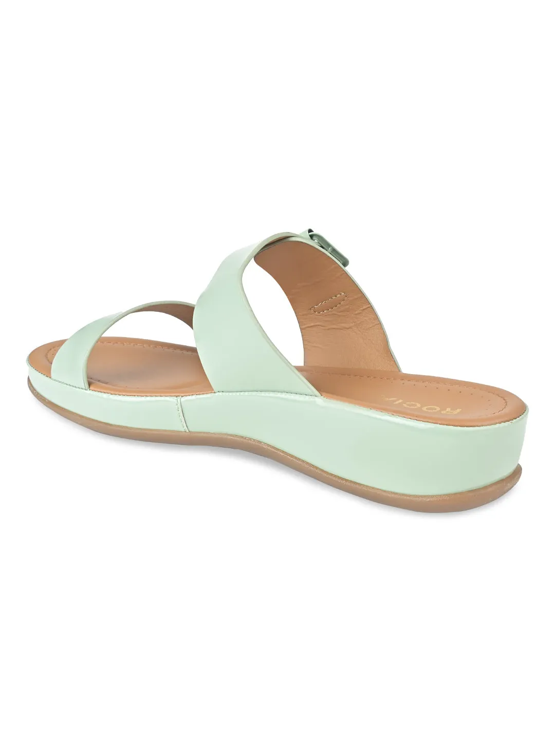 Rocia By Regal Green Women Patent Casual Flats