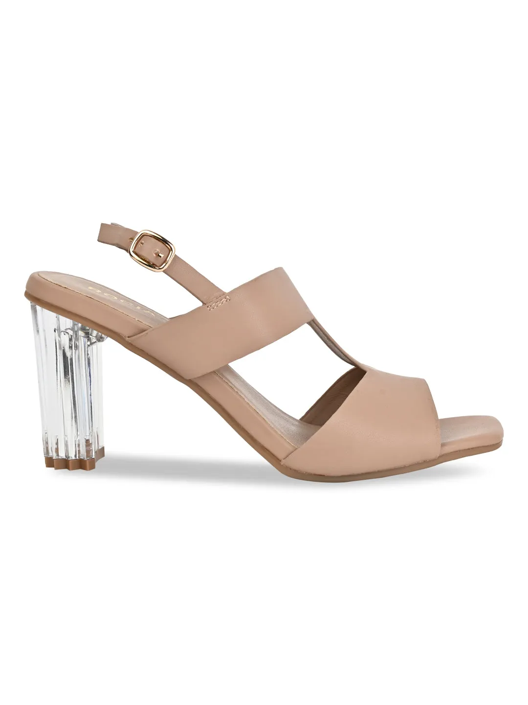 Rocia By Regal Peach Women Acrylic High Heel Sandals