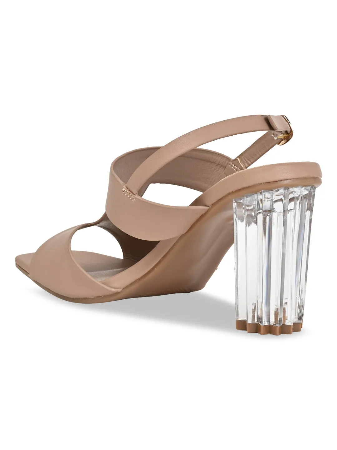 Rocia By Regal Peach Women Acrylic High Heel Sandals