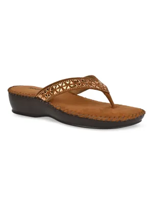 Rocia By Regal Tan Women Comfort Diamond Thongs