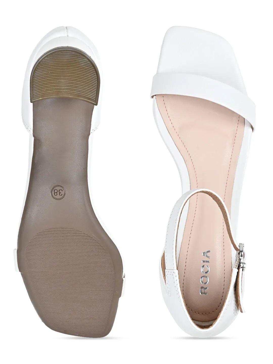 Rocia By Regal White Women Block Heel Sandal