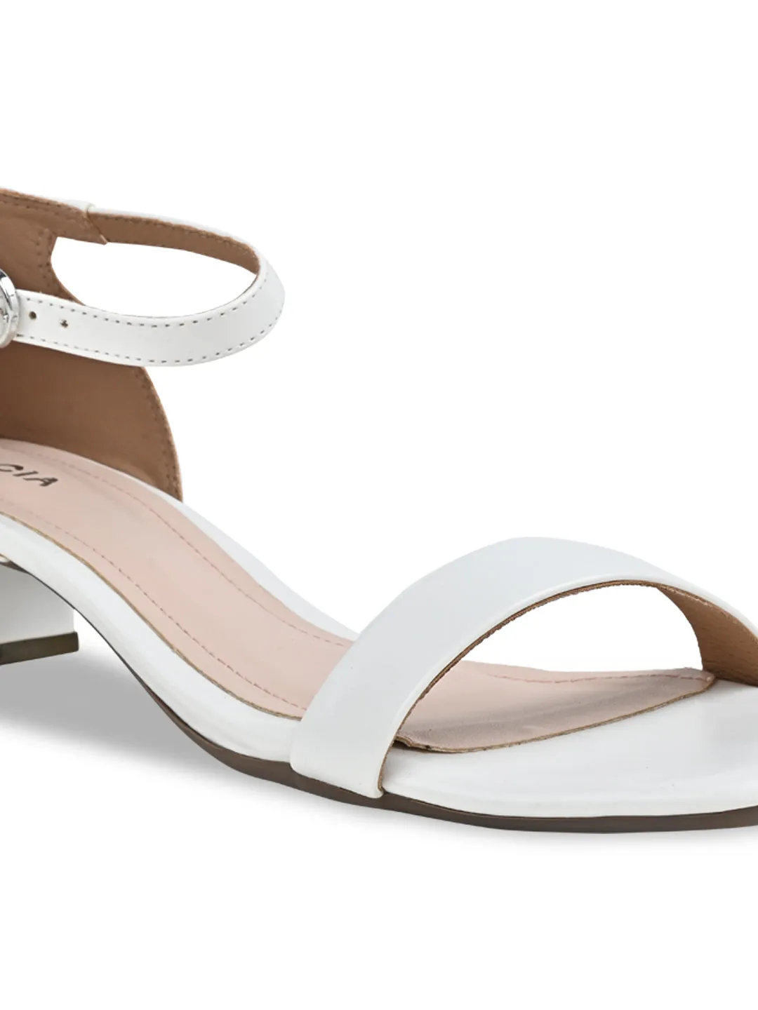 Rocia By Regal White Women Block Heel Sandal