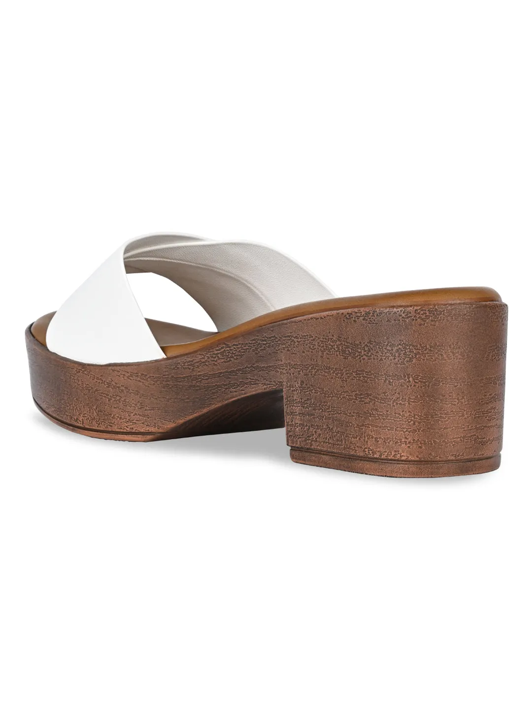 Rocia By Regal White Women Casual Box Heel Sandals