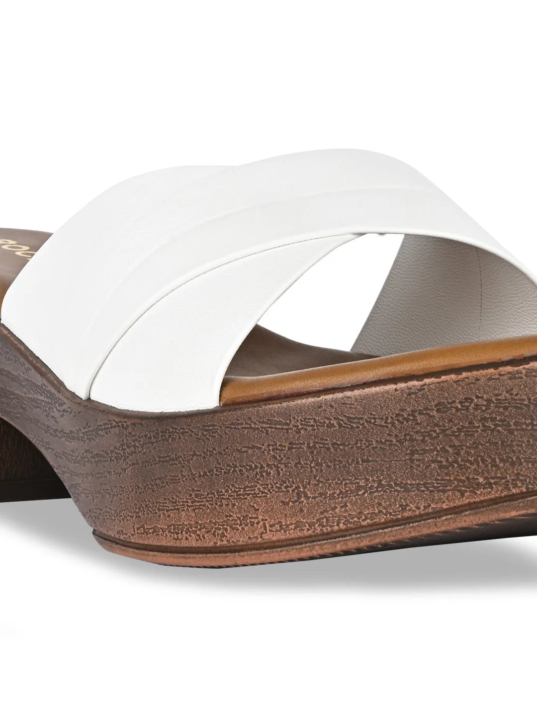 Rocia By Regal White Women Casual Box Heel Sandals