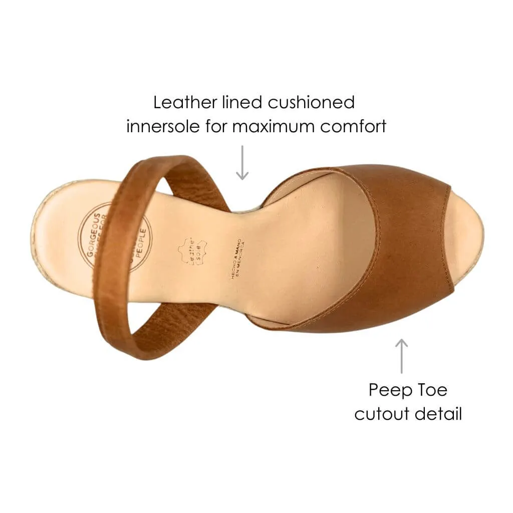Roxy Espadrille Wedge in Chocolate