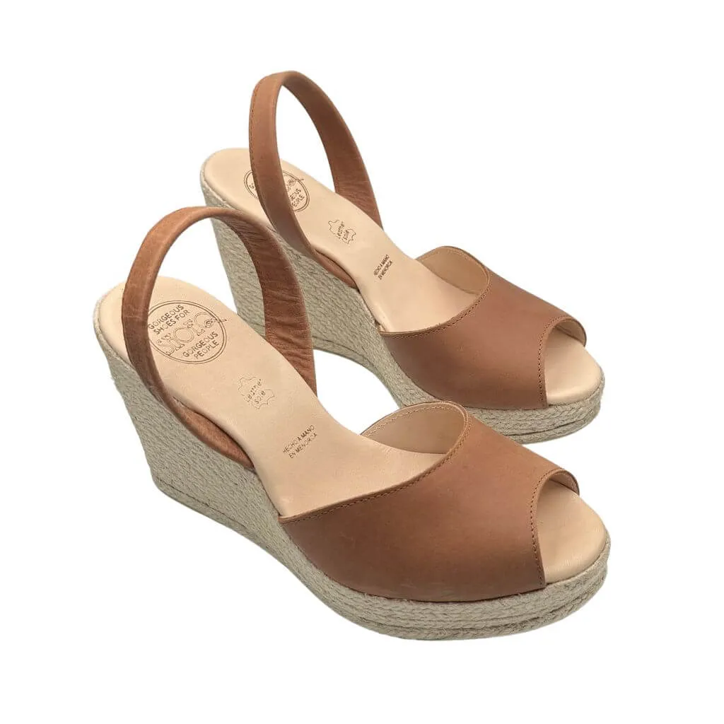 Roxy Espadrille Wedge in Chocolate