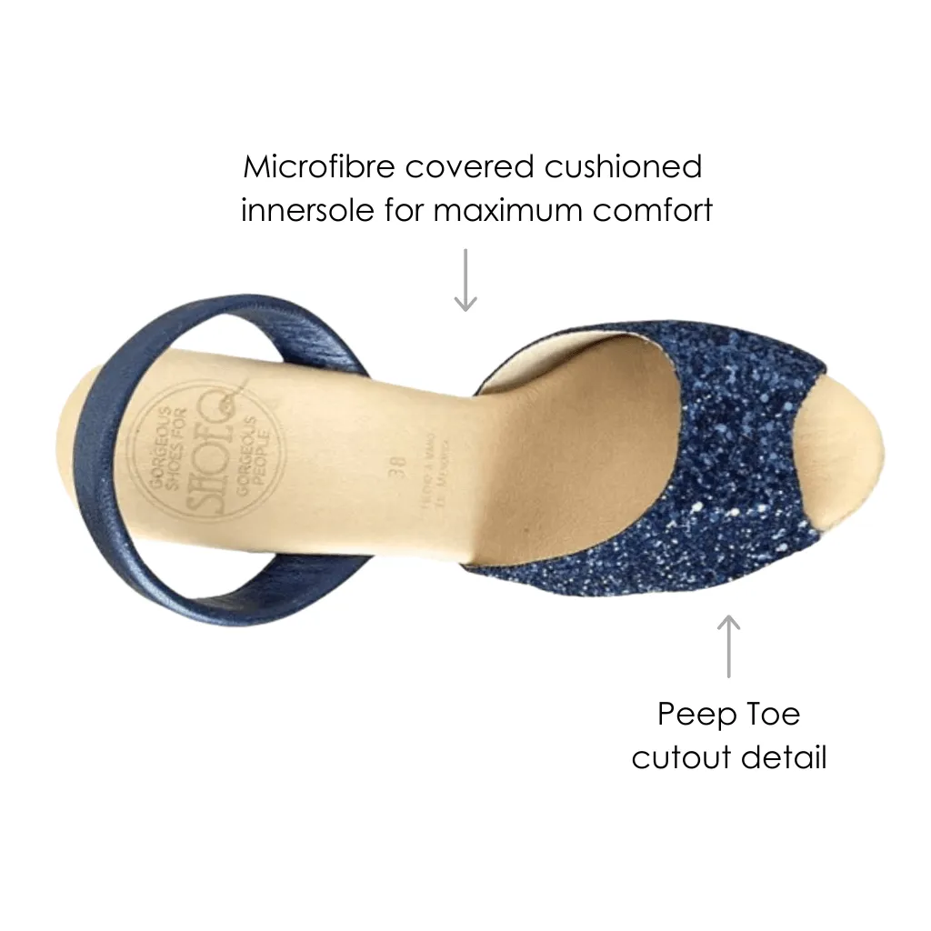 Roxy Wedge ('23 Edit) in Navy Glitter