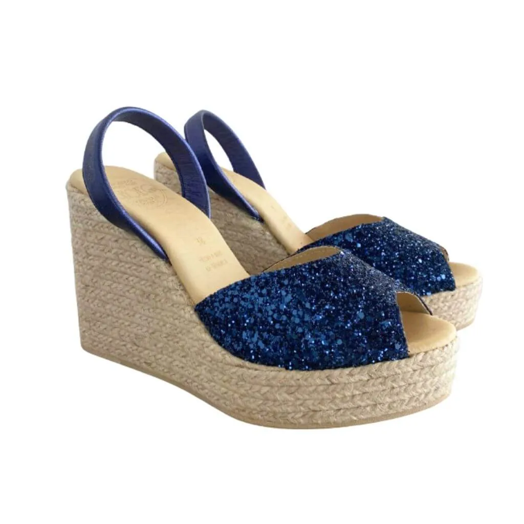 Roxy Wedge ('23 Edit) in Navy Glitter