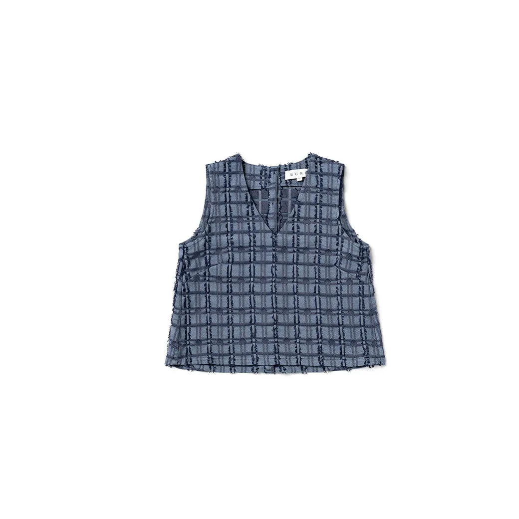 SAMPLE - Le V Mod Top - Indigo Hearts