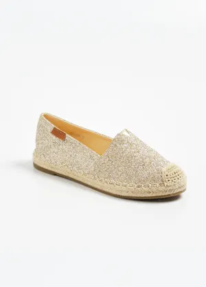 Sequined espadrilles with rope sole