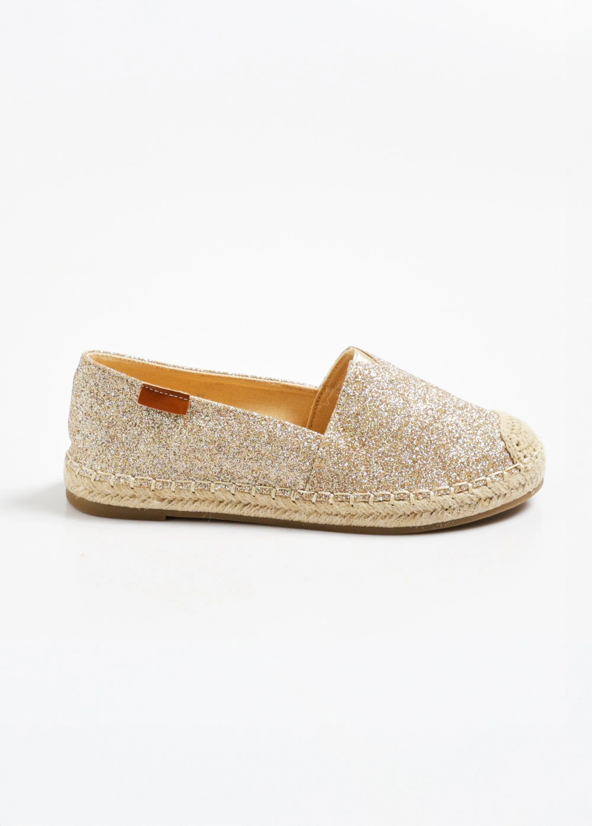 Sequined espadrilles with rope sole