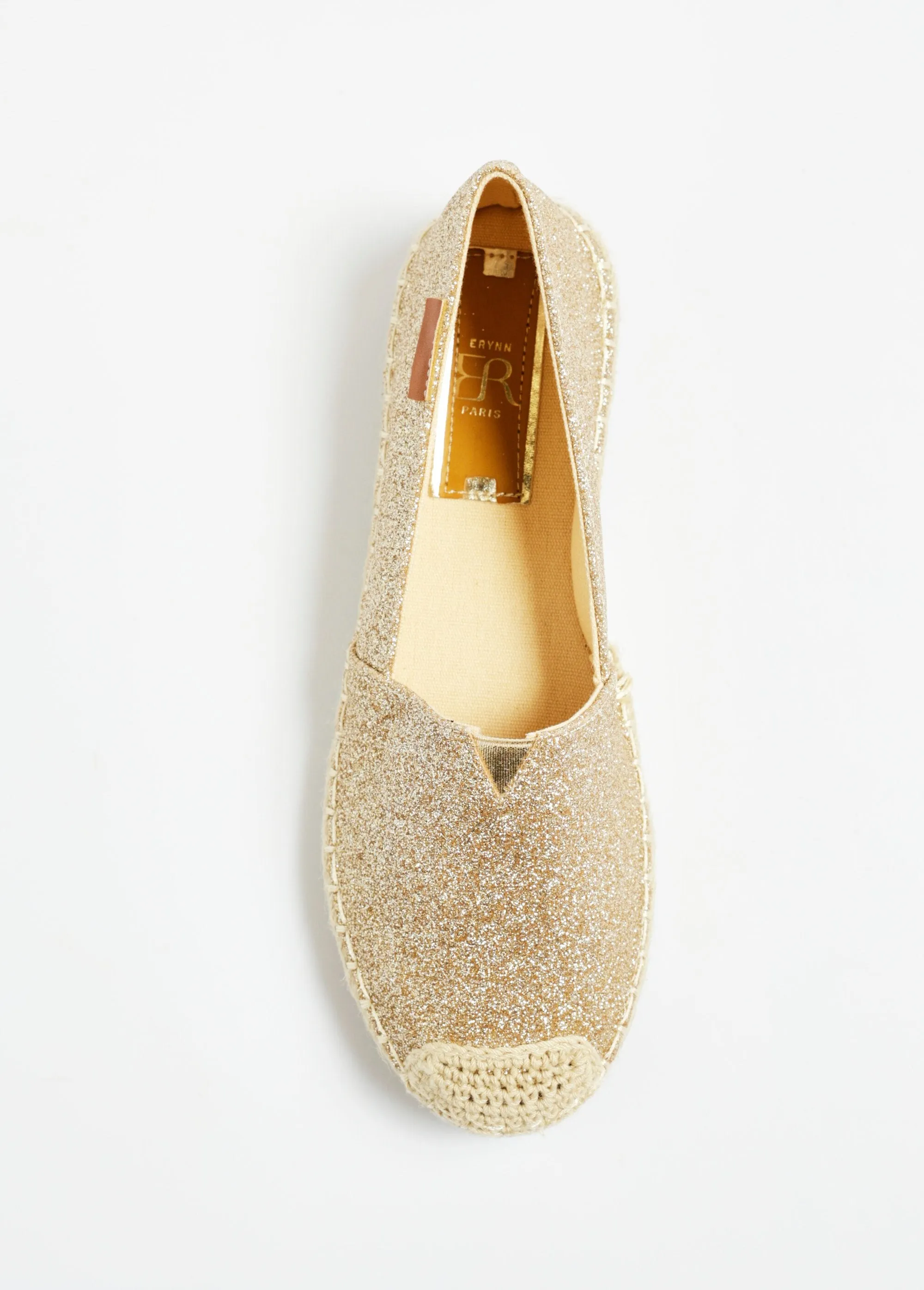 Sequined espadrilles with rope sole