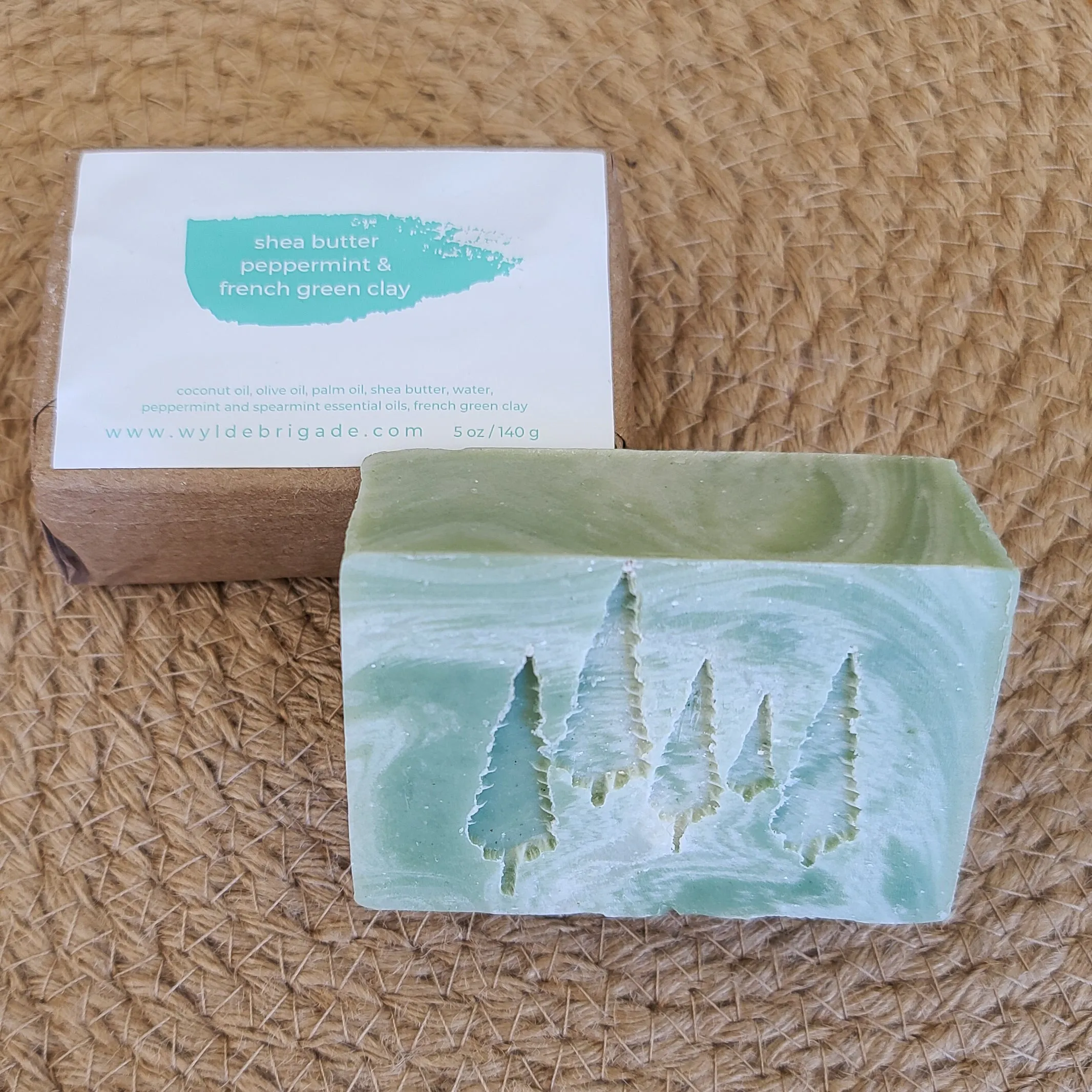 Shea Butter   Peppermint   French Green Clay Soap