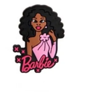 SHOE CHARMS - WAVY HAIR BLACK BARBIE