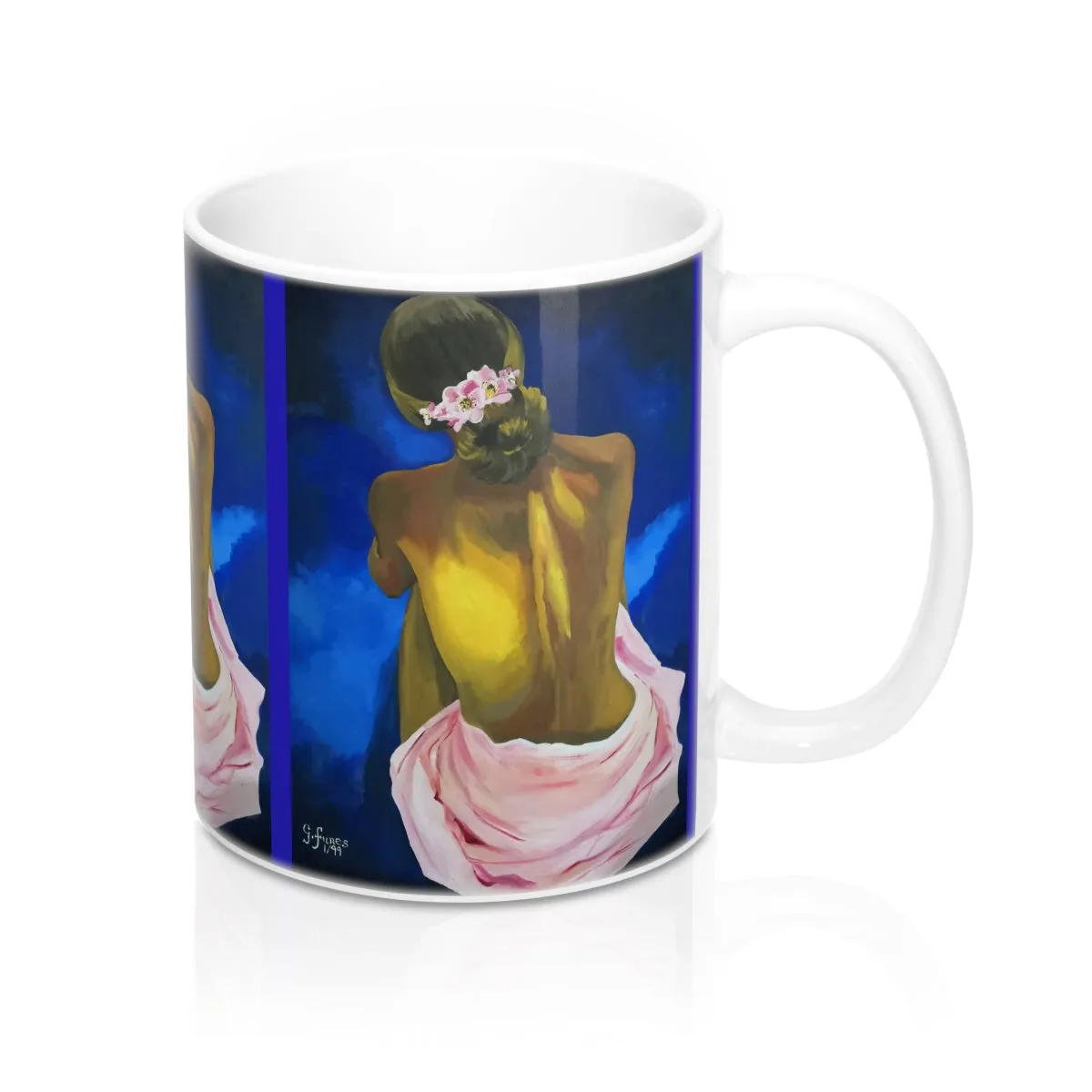 Sitting woman by Gina Mug 11oz